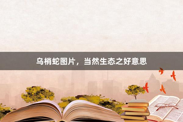 乌梢蛇图片，当然生态之好意思